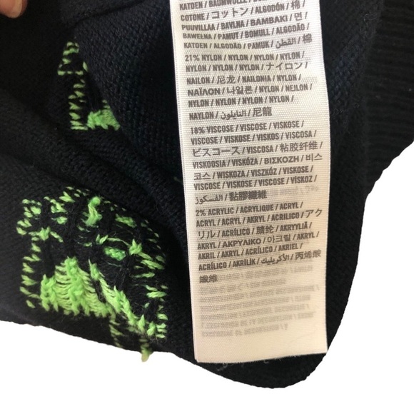 Hollister Navy Palm Tree All-Over Printed Sweater Long Sleeve Cotton Blend L NWT - Picture 5 of 5